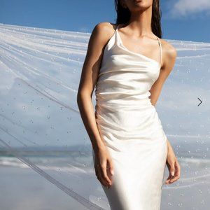 Shona Joy La Lune Bias Cowl Neck Midi Dress